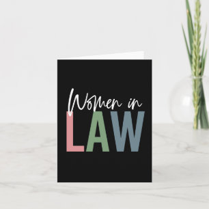 Women In Law Retro Attorney Law School Student Card