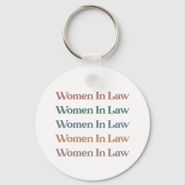Women In Law Retro Attorney Law School Student Key Ring (Front)