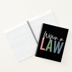 Women In Law Retro Attorney Law School Student Notebook