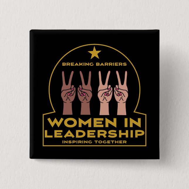 Women In leadership 15 Cm Square Badge (Front)