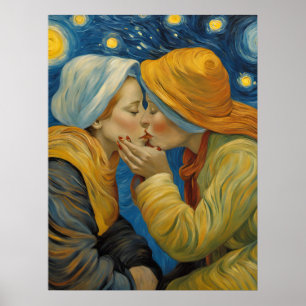 Women in Love Kissing  Poster
