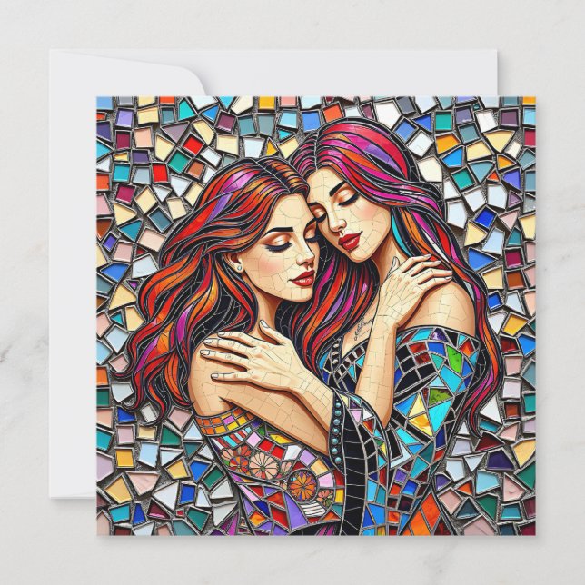 Women in Love | Romantic Embrace Card (Front)