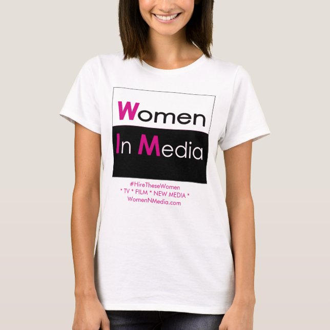 Women In Media Tee Shirt White (Front)