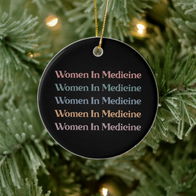 Women in Medicine Retro Future Nurse Med Student Ceramic Tree Decoration (Tree)