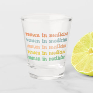 Women in Medicine Retro Future Nurse Shot Glass