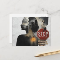 Women in Night City Collage Stop Enjoy Your Life