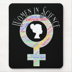 Women In Science Female Gender Word Fill Design Mouse Mat