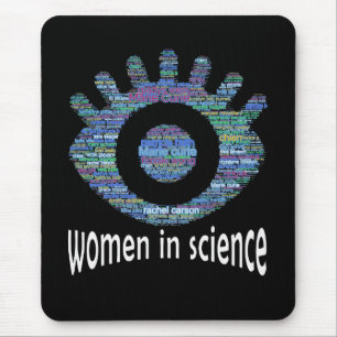 Women In Science Girls Eye Word Fill Design Mouse Mat
