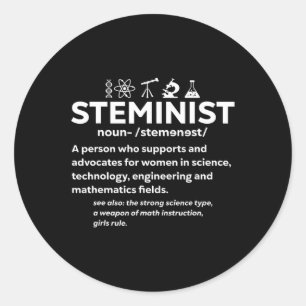 Women In Science Steminista Steminist 1  Classic Round Sticker
