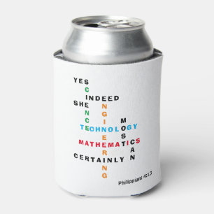 Women In STEM Crossword Can Cooler