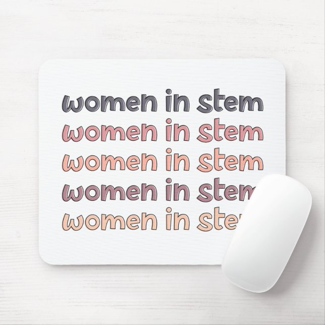 Women in Stem Steminist Stem Graduate Gifts Mouse Mat (With Mouse)