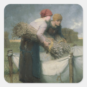 Women in the Field, 1882 Square Sticker