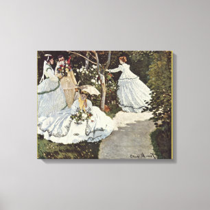 Women In The Garden by Claude Monet Canvas Print