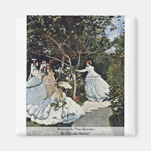 Women In The Garden By Claude Monet Magnet