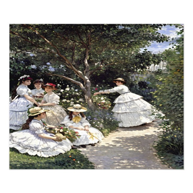 Women in the Garden - Portrait of Elegance  Photo Print (Front)