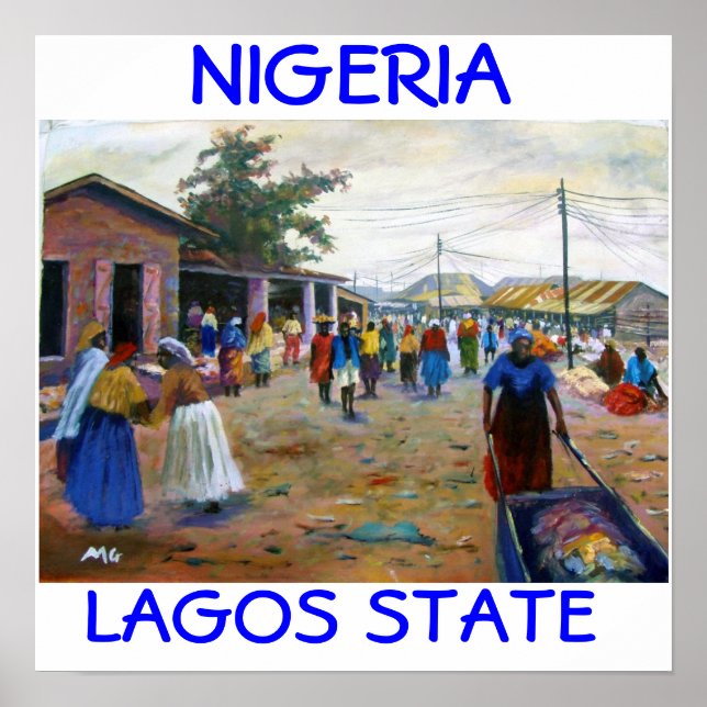 women in the market 1a , LAGOS STATE NIGERIA , ... Poster (Front)