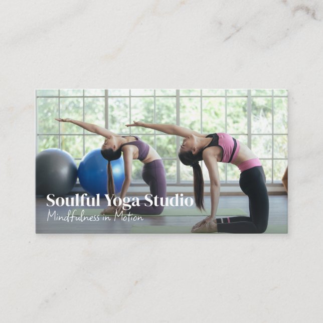 Women in Yoga Class Business Card (Front)