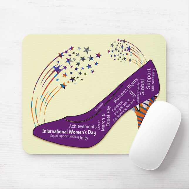 Women Inspired Motivated International Day Mouse Mat (With Mouse)