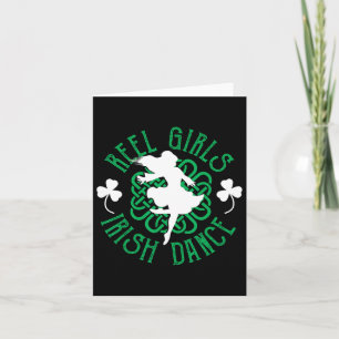 Women Irish Step Dancer Step Dancing Reel Girls Ir Card