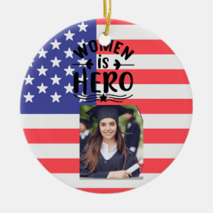 women is hero ceramic tree decoration