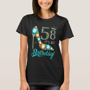 Women It S My 58th Shoe Crown Happy 58th Birthday T-Shirt