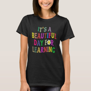 Women It's Beautiful Day For Learning Retro Teache T-Shirt