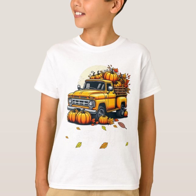 Women It's Fall Y'all Pumpkin Truck Autumn Tree He T-Shirt (Front)