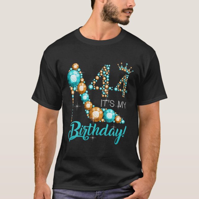 Women It's My 44Th Shoe Crown Happy 44Th Birthday T-Shirt (Front)