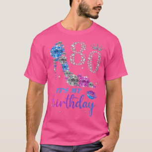 Women It's My 80th Purple Shoe Crown Happy 80th bi T-Shirt