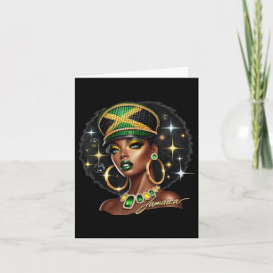 Women Jamaica Clothes Jamaica Flag Card