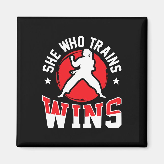 Women Karate  Magnet (Front)