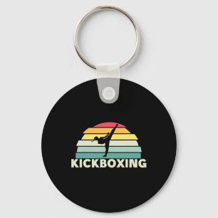 Women Kickboxing Martial Arts Retro Karate Girls K Key Ring