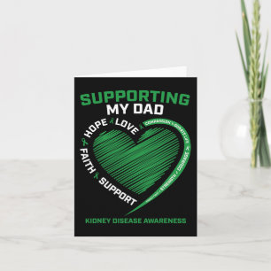 Women Kids Father Dad Kidney Disease Awareness Gif Card