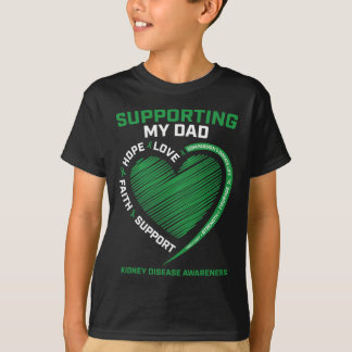 Women Kids Father Dad Kidney Disease Awareness Gif T-Shirt