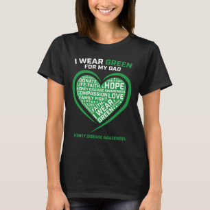 Women Kids Gifts Dad Kidney Transplant Disease Awa T-Shirt
