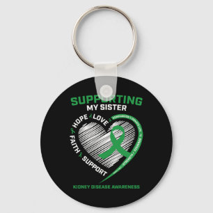Women Kids Green Sister Kidney Disease Awareness G Key Ring