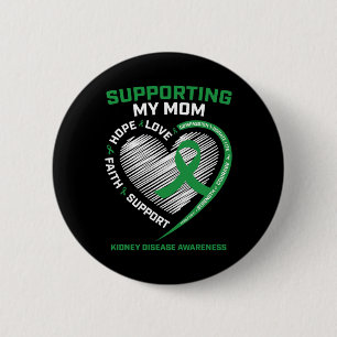 Women Kids Mother Mum Kidney Disease Awareness Gif 6 Cm Round Badge