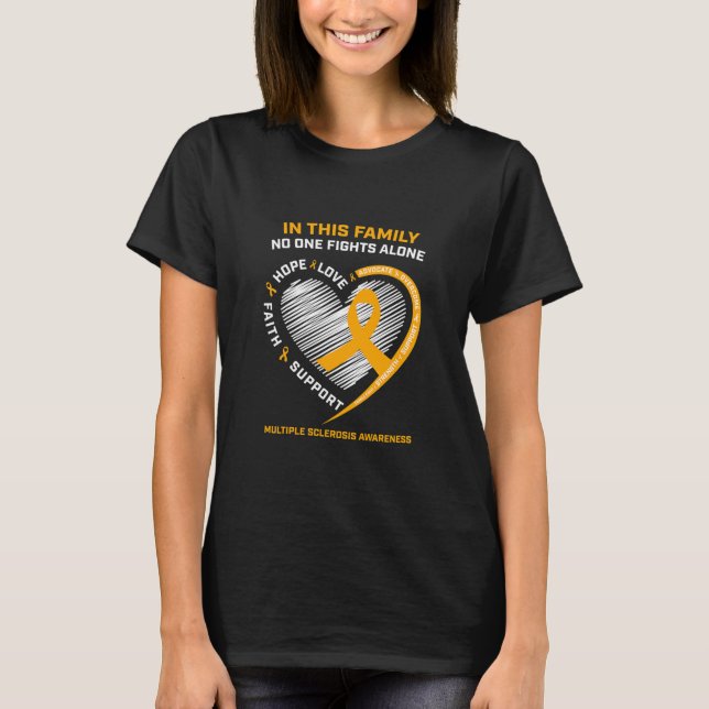 Women Kids Support Ms Gifts Multiple Sclerosis Awa T-Shirt (Front)