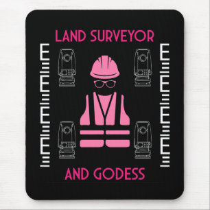 Women land surveyors mouse mat