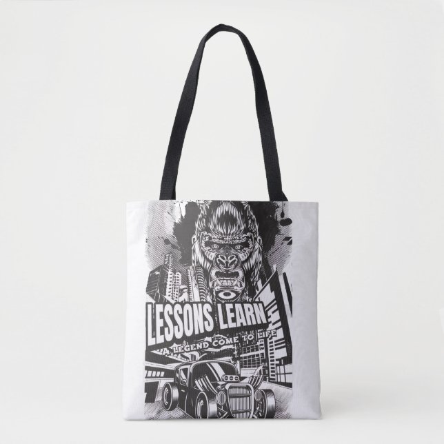 Women Legendary Gorilla Lessons Learn Tote Bag (Front)