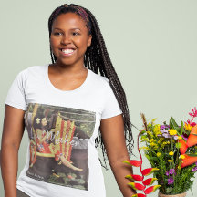 Women Lei Flower Graphic Tshirt