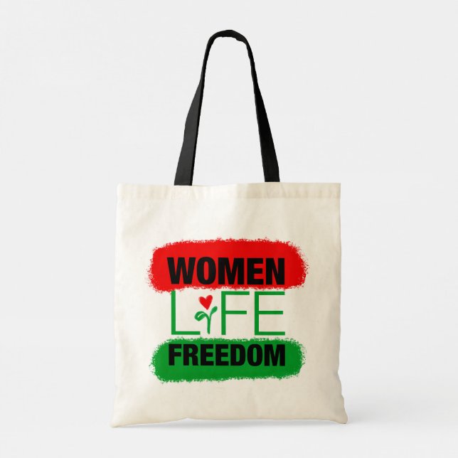 WOMEN LIFE FREEDOM bag. Show your support! Tote Bag (Back)