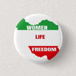 Women Life Freedom Support Women of Iran 3 Cm Round Badge