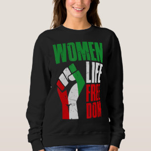 Women Life Freedom Vintage Iranian Distressed Free Sweatshirt