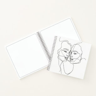 Women Line Art Notebook