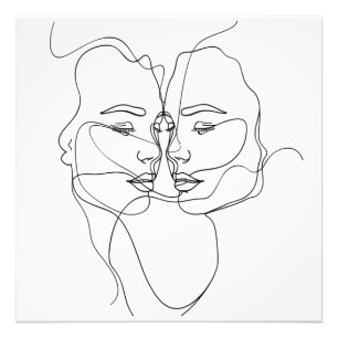 Women Line Art Photo Print