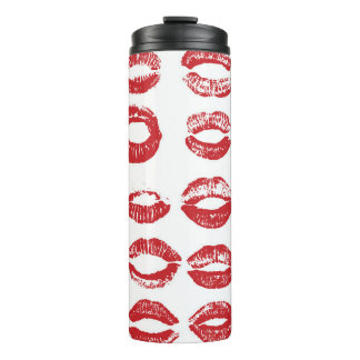 Women lips set. Hand drawn watercolor lips isolate Thermal Tumbler