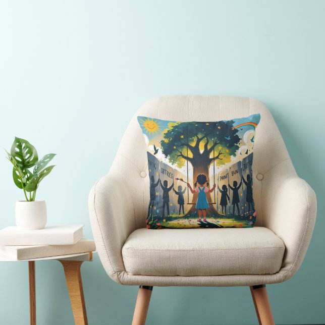 women llegging covered kids dreams cushion (Chair)