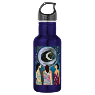 Women Looking at the Moon Artwork 532 Ml Water Bottle