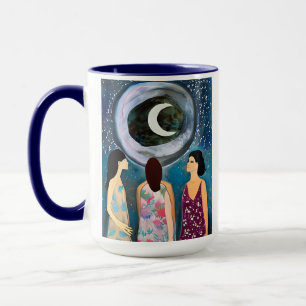 Women Looking at the Moon Artwork Mug